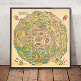 Mappa Pittorica Antica dell'Assedio Turco di Vienna di Meldeman, 1530: San Stefano, Incendi, Panorama Circolare 