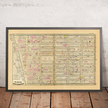 Old Map of Chelsea, New York City, 1879: 6th to 13th Ave, Theological Seminary, Retort House, Grand Opera House