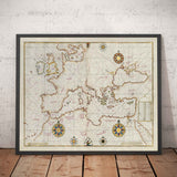 Ancienne carte arabe de l'Europe en 1525 par Piri Reis - France, Espagne, Royaume-Uni, Turquie, Allemagne
