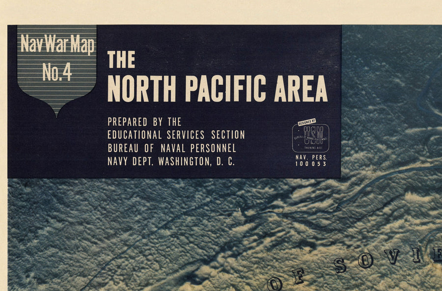 NavWarMap Nr. 4 - Alte Weltkrieg 2 Karte, 1944 - Pazifische Schlachten, Pearl Harbour, USA gegen Japan - US Navy Bildungs- & Propagandkarte 