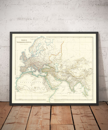 Old Map of the Ancient World by Arrowsmith, 1822 - Medieval Europe, Middle East, Africa - Orbis Veteribus Notus