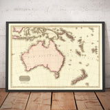 Old Map of Australia by John Pinkerton, 1813 - Australasia, Oceania, Melanesia - New South Wales Penal Colony