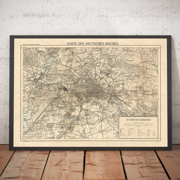 Mapa antiguo personalizado de Alemania - Crea tu propio gráfico de encuesta del Reich de los años 1800 (Reichsamt für Landesaufnahme) 