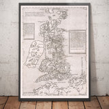 Très ancienne carte des îles britanniques, 1562 par George Lily - Première vraie carte de Grande-Bretagne et d'Irlande - version Bertelli & Lafreri de George Lily's Carte