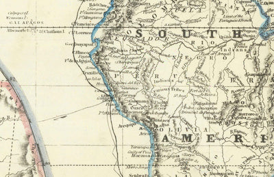 Alte Karte des Goldrausches in Kalifornien 1849 von Ensign & Thayer - Alter Westen, Sacramento, New Mexico, Oregon, Texas
