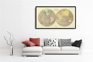 Mappa del Mondo a Doppio Emisfero, 1804 di Arrowsmith - Raro Atlante del 19° Secolo 