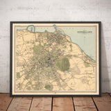 Old Map of Edinburgh in 1912 by J Bartholomew - Leith, Murrayfield, Portobello, Holyrood