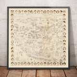 Old Pictorial Map of Hollywood Starland, 1937 by Don Boggs - Movie Stars, Film History, Beverly Hills, Santa Monica, Malibu