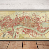 Mappa Antica Rara di Londra di Hogg, 1784 - Westminster, Città di Londra, Soho, Holborn, Covent Garden 