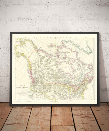 Antiguo mapa de Canadá, 1840 por Arrowsmith - Estados Unidos, América Rusa, Alto y Bajo Canadá, Norteamérica Británica, Pueblos Nativos e Indígenas