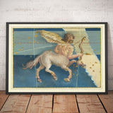 Old Star Carte of Sagittaire, 1603 par Johann Bayer - Zodiac Astrology Chart - The Centaur Horoscope Sign