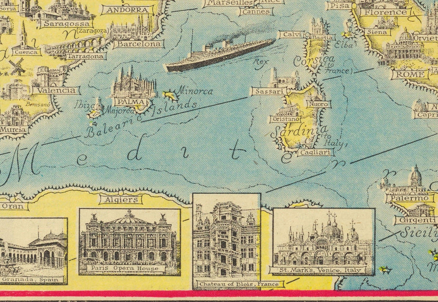 Weltkrieg 2 Karte, 1939 von Ernest Dudley Chase - Hitlers Traum von Expansion - Territorium des nationalsozialistischen Deutschlands 