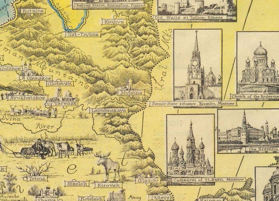 Weltkrieg 2 Karte, 1939 von Ernest Dudley Chase - Hitlers Traum von Expansion - Territorium des nationalsozialistischen Deutschlands 