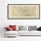 Rare Old Map of London and Suburbs, 1799 by Milne - City, Hackney, Westminster, Dalston, Hampstead, Fields