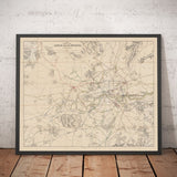 Old London Trainline Map, 1899 - Railway Clearing House Chart - Early Piccadilly, Circle, District, Underground Tube Lines