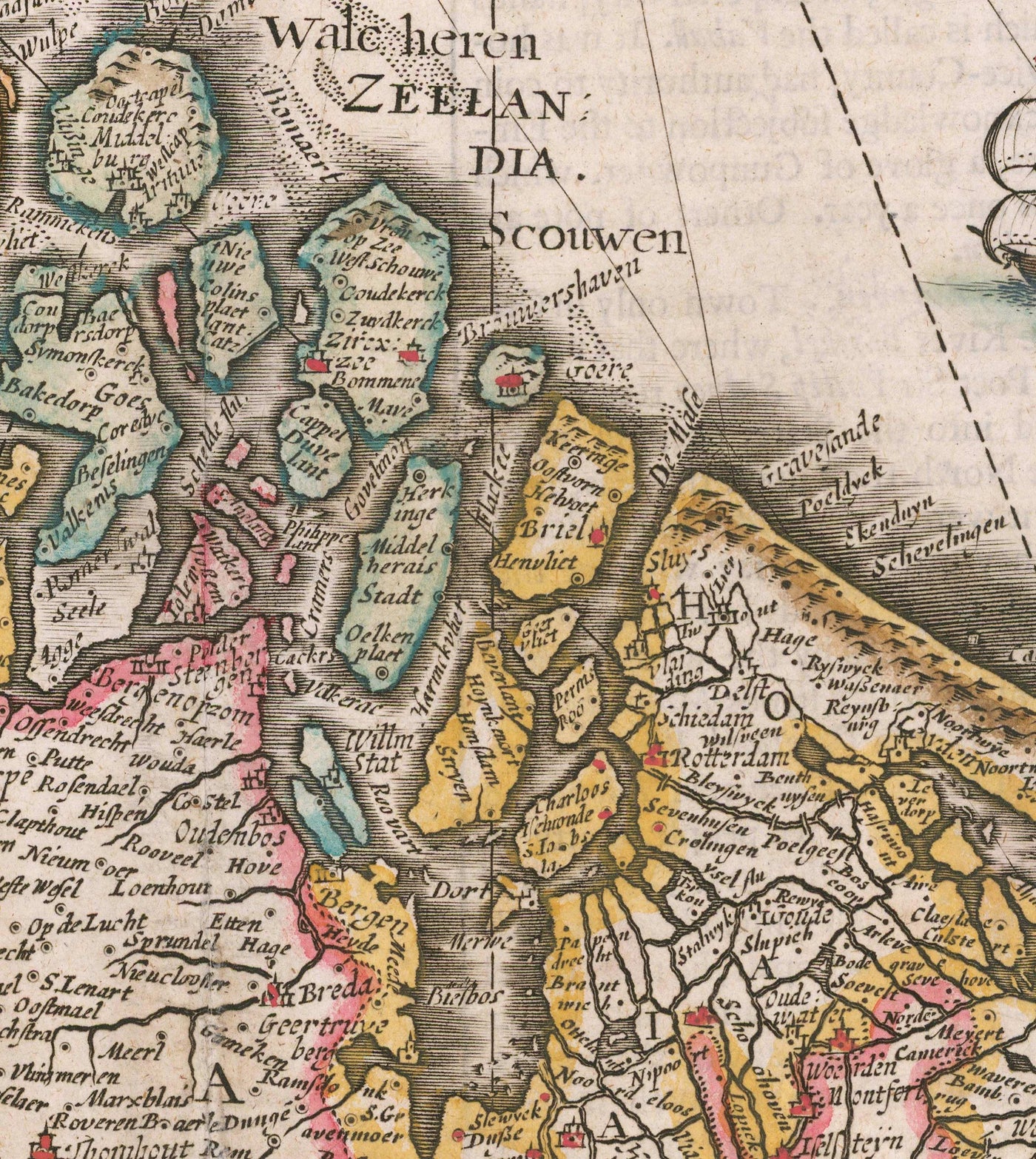 Mapa antiguo de los países bajos por John Speed, 1627 - Países bajos, Países Bajos, Bélgica, Luxemburgo, Flandes, Belgica