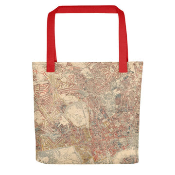 Borsa Tote di Londra - Borsa tote unica con mappe antiche di Londra (Charles Booth, C&J Greenwood, John Rocque) 