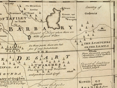 Mapa antiguo de Negroland, 1747 por Bowen - África occidental pre-colonial - Comercio de esclavos, Costa de Marfil, Costa de Oro