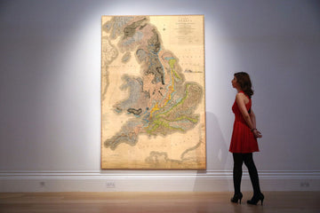 Rare William Smith Geology Map of England, Scotland & Wales, 1815 - Up to 5 meters (16ft) - Vintage Wall Art