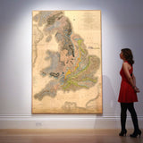 Rare William Smith Geología Mapa de Inglaterra, Escocia y Gales, 1815 - Hasta 5 metros (16 pies) - Arte de la pared de la vendimia